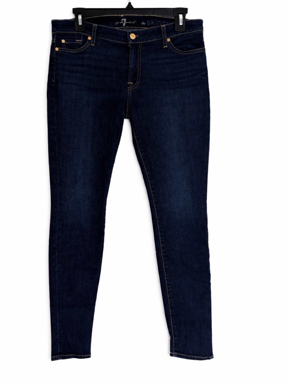 7 For All Mankind Dark Blue Mid Rise Skinny Women’s Jeans Size 31